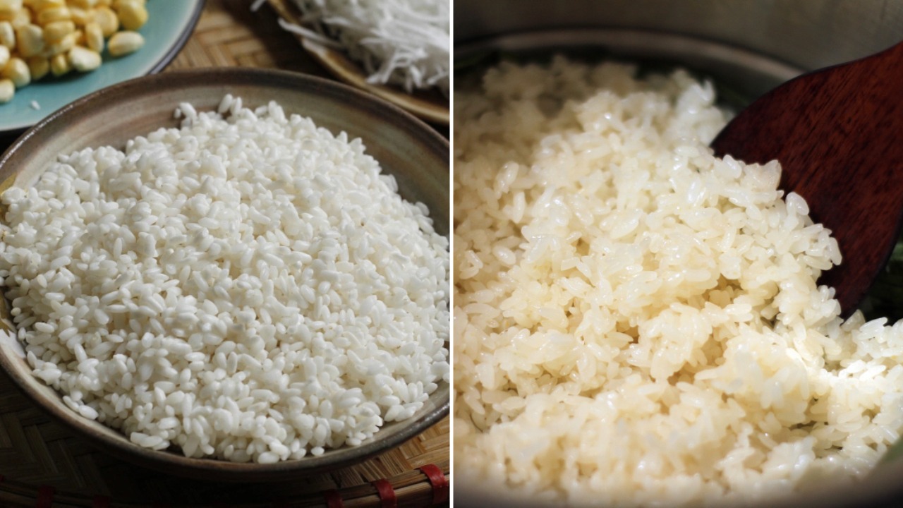 Gạo nếp là loại gạo hạt ngắn, có độ dẻo dính khi được làm chín bằng hơi nước